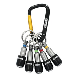 DeWALT Keyring Bit Holder Set for 1/4" Hex Bits $13.48 + Free Shipping w/ Prime or on $35+