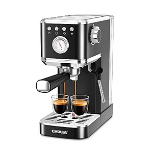 CHULUX Slim 20-Bar Espresso Machine w/ Steam Wand (Black) $89.96 + Free Shipping