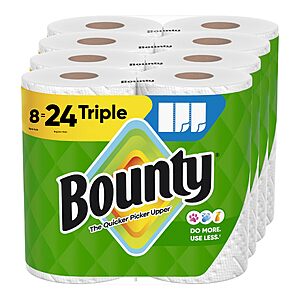 Bounty Select-A-Size Paper Towels (8 Triple Rolls, 984 Sheets) $14.60 w/ 30% Coupon + S&S (YMMV) @ Amazon
