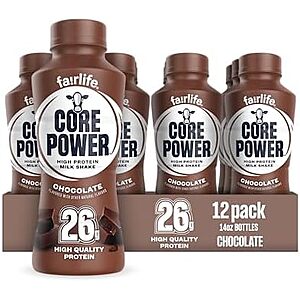 [SnS, AC] $25.13 | 12-Pack 14-Oz Core Power Protein Shake (Chocolate) at Amazon ($2.09 each)