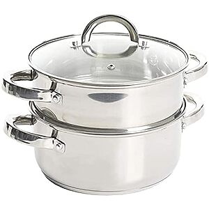 3-Qt Oster Sangerfield Stainless Steel Cookware Dutch Oven w/ Steamer Basket $17