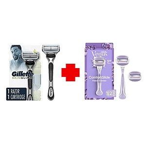 1 Gillette Skinguard Razors for Men + 1 Gillette Women's ComfortGlide Razor - $10.56 + $6 Walgreens Cash