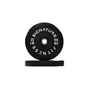 Fitvids 35LB 2" Olympic Bumper Weight Plates w/ Steel Hub (Pair) $49.99 + Free Shipping w/ Prime or $6 Fee per Order