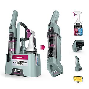 Shark StainForce Cordless Stain, Odor & Urine Remover, 2 Tools, Caddy HX101 $129.99