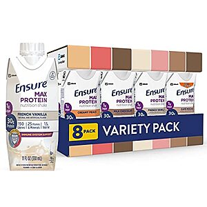 [SnS, AC] $10.96 | 8-Pack 11-Oz Ensure Max Protein Nutrition Shake (Variety Pack) at Amazon ($1.37 each)