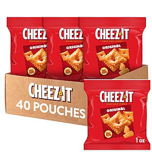 Cheez-It Cheese Crackers, Baked Snack Crackers, Lunch Snacks, Original (40 Packs)~$14.24 With S&S @ Amazon