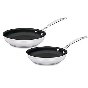 2-Piece Cuisinart Chef's Ceramic Stainless Steel Skillet Set $38.23 + Free Shipping on $49+