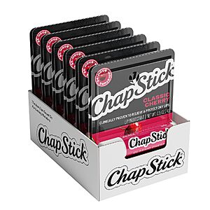 12-Pack ChapStick Classic Cherry Lip Balm $9.33 w/ S&S + Free Shipping w/ Prime or on $35+