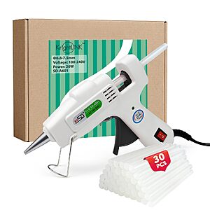 20W Mini Hot Glue Gun Kit w/ 30-Count Glue Sticks $8.54