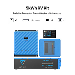 BLUETTI RVSolar 5000W 5.12kWh All-in-One RV Solar Power System Kit + 350W Solar Panel $3,477.06 + Free Shipping