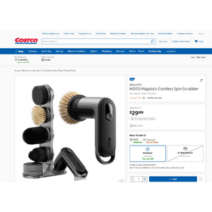 [Costco Members] - HOTO Magdock Cordless Spin Scrubber $29.99