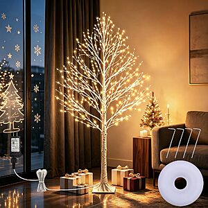 7FT Lighted Birch Trees 1000LED Birch Tree with Lights for Outdoor Indoor $58.49