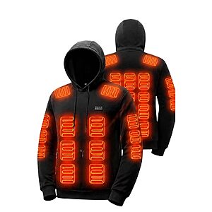 Heated Hoodie For Men,Heated Jackets For Women Men Unisex Button Outdoor Sport Winter Heating Hoodies With Pocket No Battery Black 01 X-Large $6.98