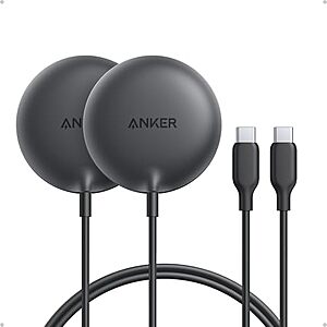 $25.99* | 2-Pk Anker Zolo Magnetic Qi2 Certified 15W Wireless Charging Pad (Black or White) at Amazon