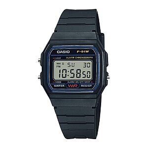 Casio Men's Vintage F91W-1 Resin Strap Digital Sport Watch, Band Width: 18.5 Millimeters $21.92