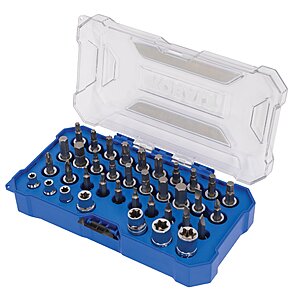 $24.98, Lowe's, Kobalt 37 -Piece Set 1/4, 3/8 dr, Flathead/Hex/Phillips/Torx Bit Driver Socket Set