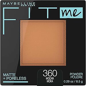 [SnS] $5.69 | Maybelline Fit Me Matte + Poreless Pressed Face Powder Makeup & Setting Powder, Mocha at Amazon