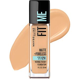 [S&S] $5.69: Maybelline Fit Me Matte + Poreless Liquid Foundation, Natural Buff, 1 Count