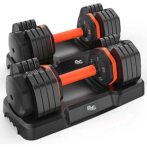 FED Fitness 5-in-1 Adjustable Dumbbells Set (5-25 Lb Per Dumbbell, Pair) $109.99 + Free Shipping
