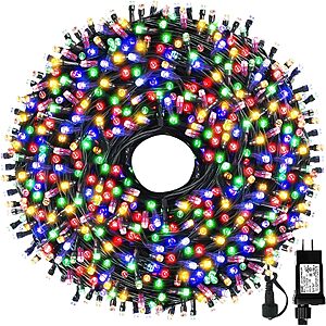 MZD8391 105-Ft 300-Count Multicolor LED Christmas String Lights (Various, IP65) from $11.99 + Free Shipping w/ Prime or on $35+