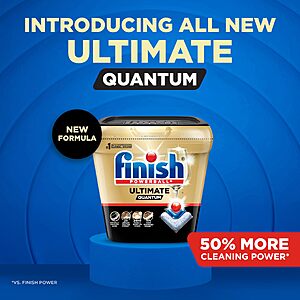 $11.69 or less S&S Q Finish Ultimate Quantum Dishwasher Pods, Dish Detergent, Fresh Scent, 70ct