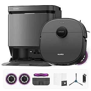 Eureka J15 Pro Ultra Robot Vacuum and Mop with Self Emptying Base, 16,200 Pa Suction, Flex-Arm Design Mop, Auto Mop Hot Water Washing & Hot Air Drying $412.43