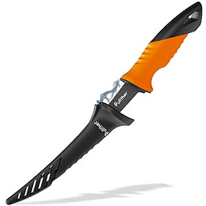 7" Pullther Fishing Stainless Steel Fillet Knife w/ Magnetic Sheath (Orange) $8.49 & More Examp+ Free Shipping w/ Prime or on $35+