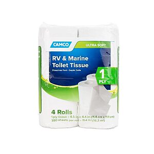 4-Pack 1-Ply Camco RV & Marine Quick-Dissolve Toilet Paper $3.01 w/ S&S & More + Free Shipping w/ Prime or on $35+