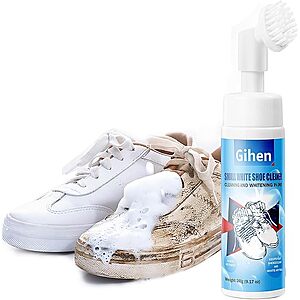 Gihen Shoe Cleaner Kits (9.17 oz), Water-Free Foam Shoe Cleaner with Shoe Brush and Shoe Cloth $5.99 AC