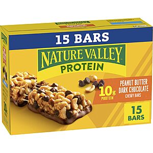 S&S Nature Valley Peanut Butter Dark Chocolate Protein Granola Bars $4.76