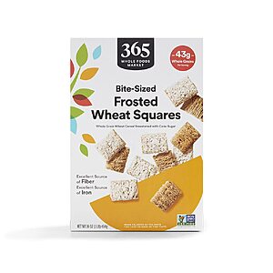 365 by Whole Foods Market, Frosted Wheat Squares Cereal, 16 Ounce S&S 5% $2.45 with 15% $2.19