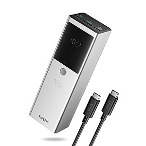 12800mAh Talix Portable Laptop Power Bank w/ 125W Fast Charging, Dual USB-C & LED Display $19.99 + Free Shipping w/ Prime or on $35+
