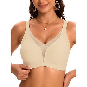 COCOMARTS Jelly Bras for Women No Underwire Push Up Mesh Bra Nude $9.99 AC