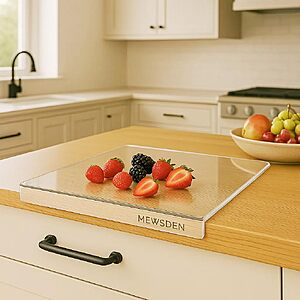 Acrylic Cutting Board with Counter Lip, Clear Cutting Boards for Countertop Protector, Non-Slip Cutting Board for Kitchen Counter $9.34
