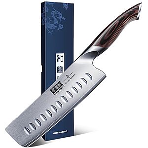HOSHANHO 7 Inch Nakiri Knife, Ultra Sharp Japanese Kitchen Chef Knife $32.49