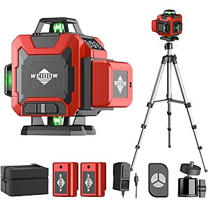 WEIDDW Laser Level 360° Green Cross Line Self Leveling Laser Measuring Tool $42.72
