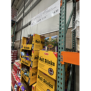 Cadet  9-12" 100% real bull sticks on clearance for $14.97 at Costco