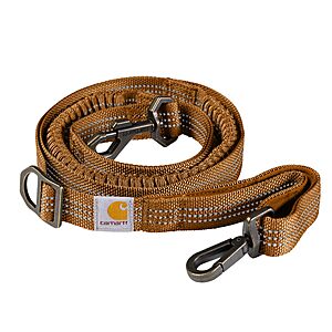 Carhartt Shock Absorbing Dog Leash Carhartt Brown | Pet Durable Nylon Webbing, for Dogs, Reflective Stitching for Visibility, Shock Absorbing, Large $22.99