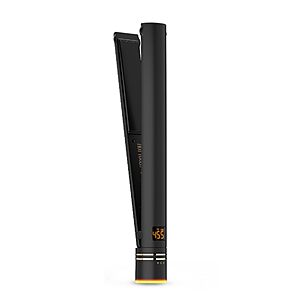 Hot Tools Black Gold Ionic 1 1/4 Inch Flat Iron | Use as Straightener for Sleek Straight Hair or Use Rounded Edges for Shiny Curls and Waves, Stylist-Preferred $68.99
