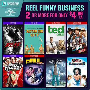 Fanflix: Unviersal Studios Digital Comedies $4.99 wyb 2+