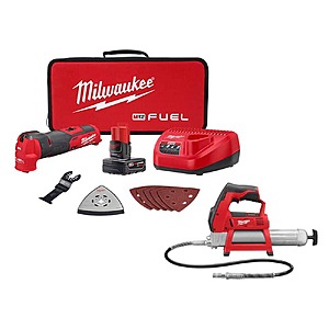 Milwaukee M12 Multi Tool 4Ah battery Kit plus Grease Gun Tool $199 Free Ship