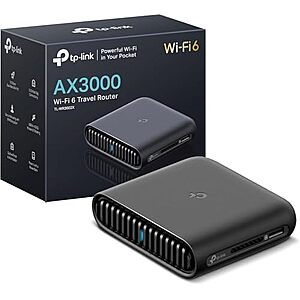 $55.98* | TP-Link Roam 6 AX3000 Dual-Band Wi-Fi 6 Travel Router (TL-WR3002X) + 25% Back w/ Prime Visa Card at Amazon