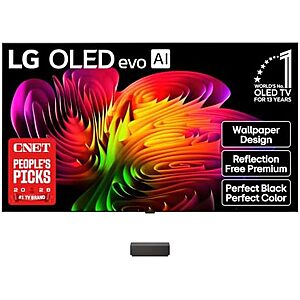 $3699.99 | LG 77 inch Class LG OLED evo AI W6 4K Smart TV 2026 with Wallpaper Design + 10% Back w/ Prime Visa Card at Amazon