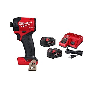 Milwaukee M18 FUEL SURGE Gen2 1/4 in. Hex Impact Driver with two 5Ah Batteries & Charger $199