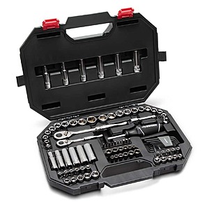 Husky 94-Piece SAE/Metric Mechanics Tool Set for 1/4 in. and 3/8 in. Drive with Case $49.97