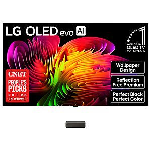LG 83 inch Class LG OLED evo AI W6 4K Smart TV 2026 with Wallpaper Design | Wallpaper Design with Zero Connect, Hyper Radiant Color Tech $5299.99