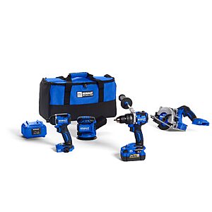 $299 + 2 FREE tools, Kobalt 24-volt 4 -Tool Brushless Power Tool Combo Kit 1 -Batteries Included and Charger Included ), Lowe's