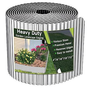 6" x 20' Corrugated Galvanized Steel Garden Landscape Edging (Silver) $11.39 + Free Shipping w/ Prime or on $35+