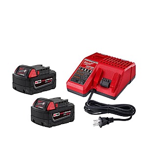 free gift with purchase M18 18-Volt Lithium-Ion XC Starter Kit with Two 5.0Ah Batteries and Charger