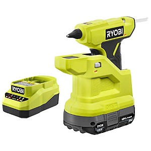 $49.97: RYOBI ONE+ 18V Cordless Compact Glue Gun Kit with Battery and Charger at HomeDepot